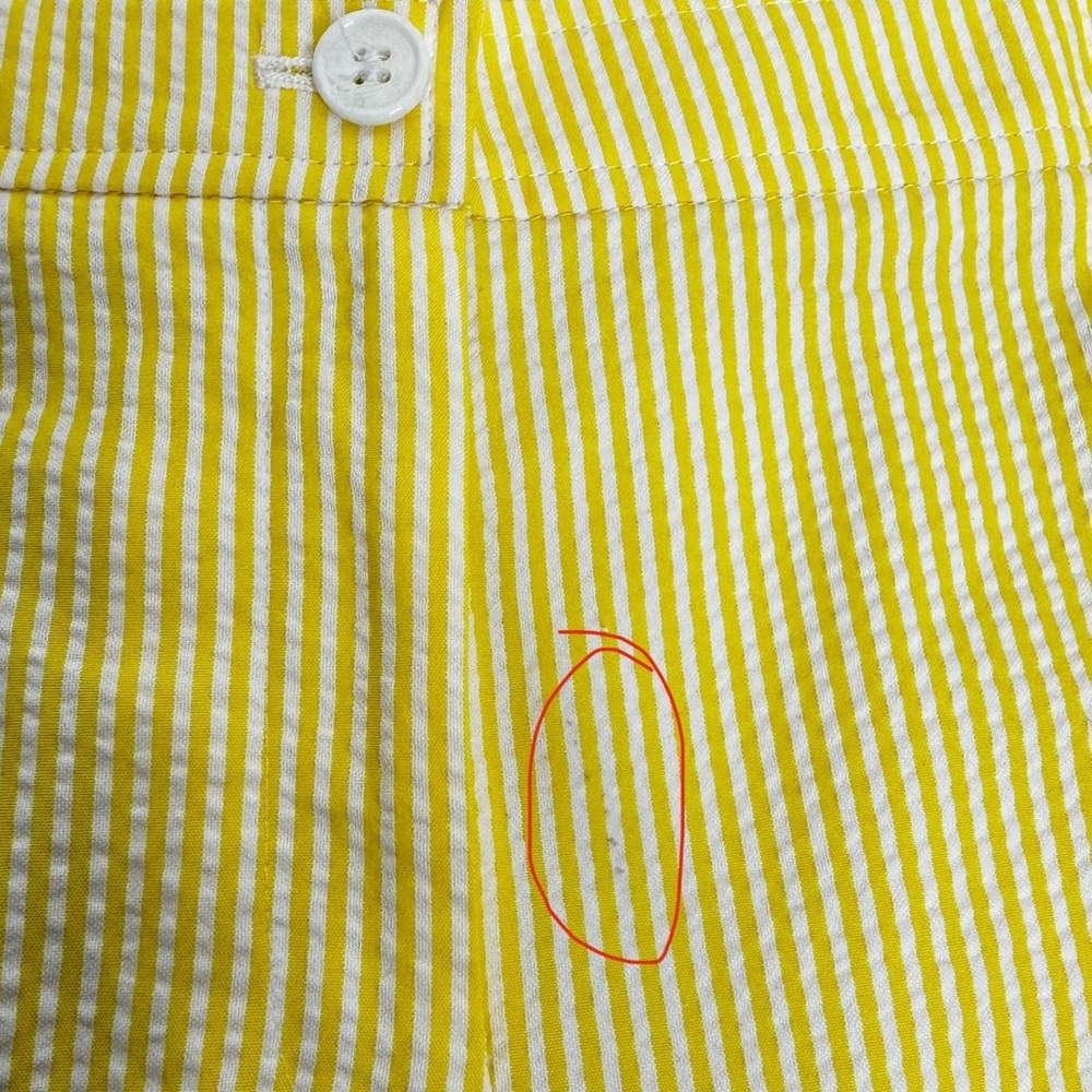 Anne Klein Daffodil Yellow White Stripe Seersucker Dress Pants Dressy Casual Nwt - Picture 6 of 16